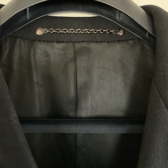 VTG 1942 WWII USN Navy Officers Bridgecoat Peacoat Wool Sz 38 Black Named Dated - Picture 12 of 16